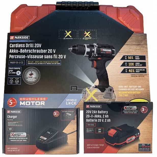 Aku vrtačka Parkside Performance komplet 60 Nm černý perfektně sedí