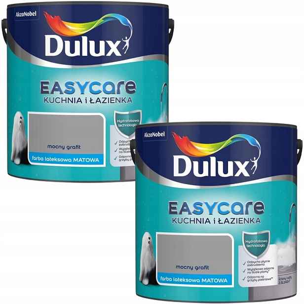 Set Dulux Easycare 2x2,5L Kuchyň&koupelna Barva Matná Silný Grafit 5L