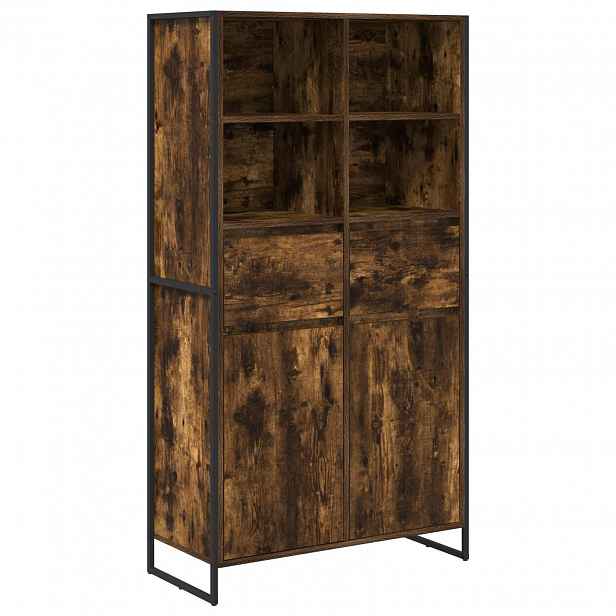 vidaXL Servírovací skříň Kouřový dub 81 x 36 x 150.5 cm