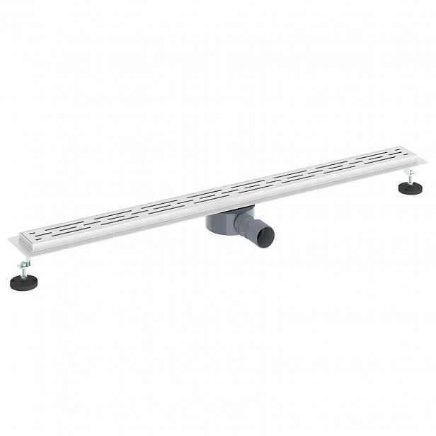vidaXL Sprchový odtok s lineárním designem a 360° sifonem 100 cm