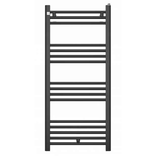 Koupelnový Radiátorový Radiátor 50/110 cm Černý Žebříkový Moderní Puerto