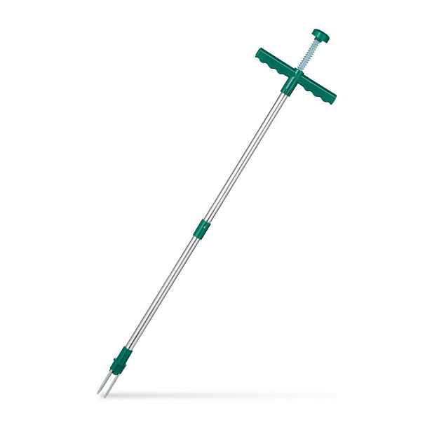 Relaxdays VYTRHÁVAČ PLEVELE zelená stříbrná nerez 100 cm