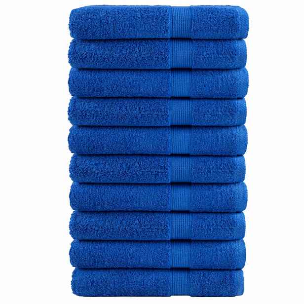 vidaXL Prémiové ručníky SOLUND 10 ks modré 100x200 cm 600 g/m²