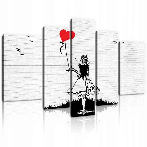 Moderní 5DÍLNÝ Obraz Banksy Do Ložnice Na Plátně Stěna 170x100