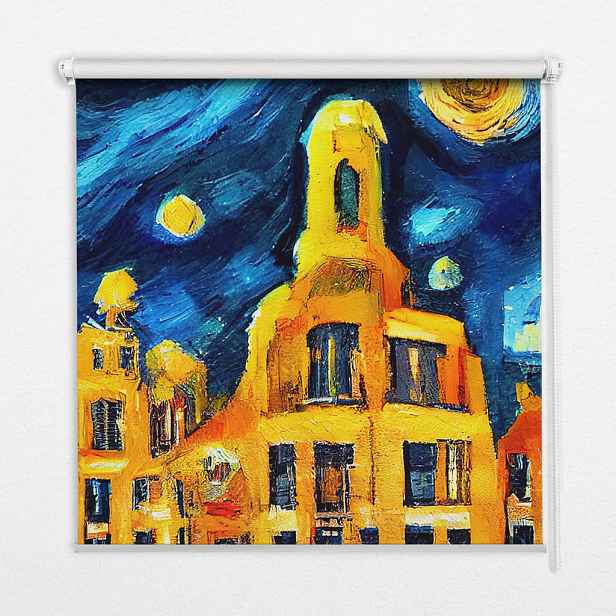 TULUP VNITŘNÍ roleta - okenní roleta - roleta - 90x180 cm - Malované město