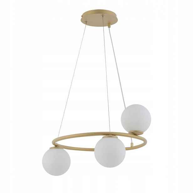 Závěsná lampa Převis Stropní Svítidlo Gama Kolo Zlatá 48 cm 3 zdroje G9 Sigma Lighting