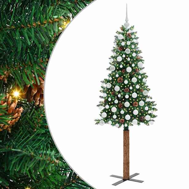 vidaXL Úzký vánoční stromeček Zelená 180 cm