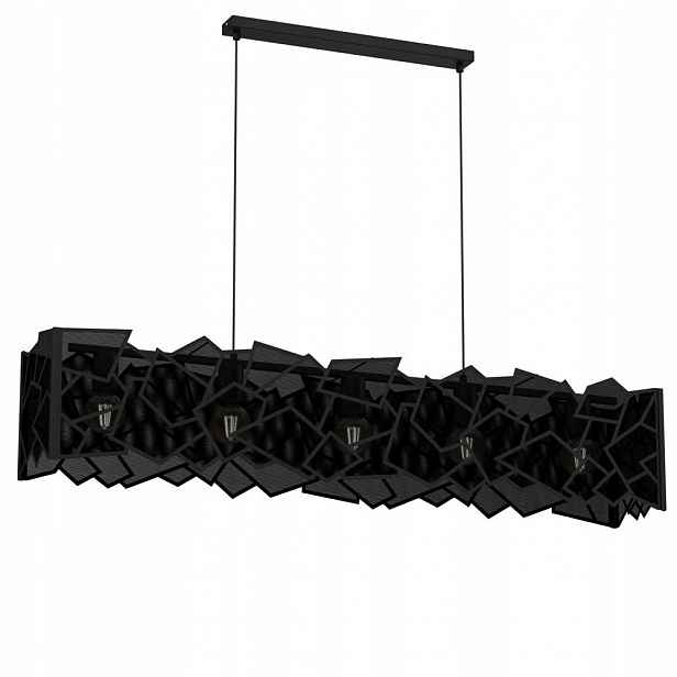 Dlouhá závěsná lampa z kovové síťoviny Camo 582 Luminex