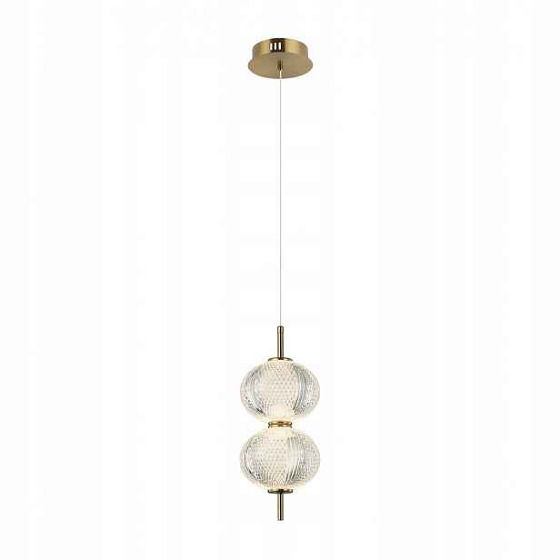 Lazie, moderní, dekorativní, zlatá závěsná lampa ve stylu glamour, Led