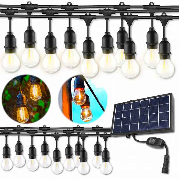 Solární Světelná Girlanda Zahradní Lampy 7.5 M
