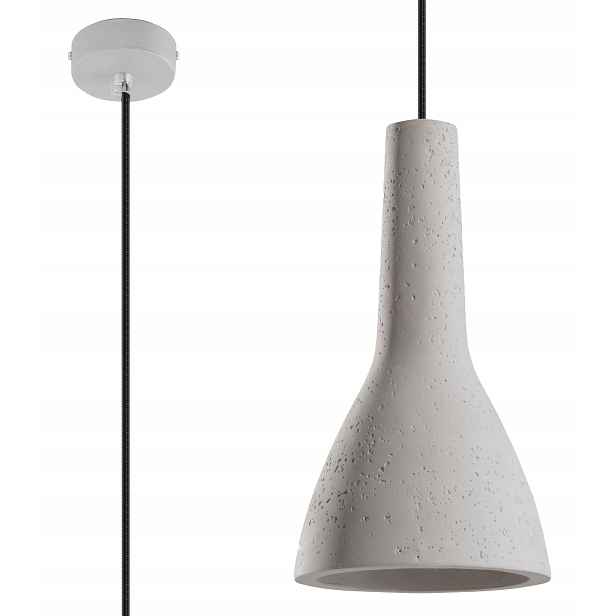 Sollux Betonová závěsná lampa Empoli 60W E27 IP20 šedá