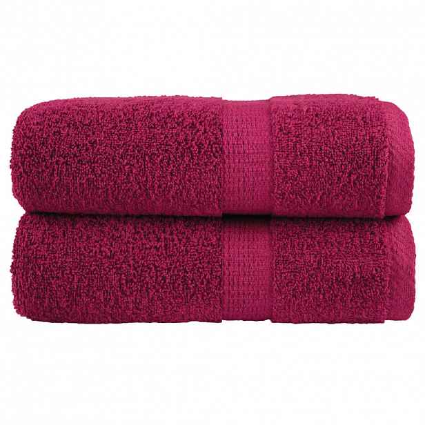 vidaXL Prémiové mycí ručníky SOLUND 2 ks bordó 30x30 cm 600 g/m²