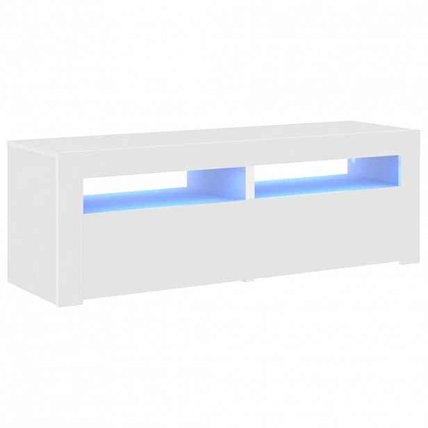 vidaXL TV skříňka s LED osvětlením bílá 120 x 35 x 40 cm