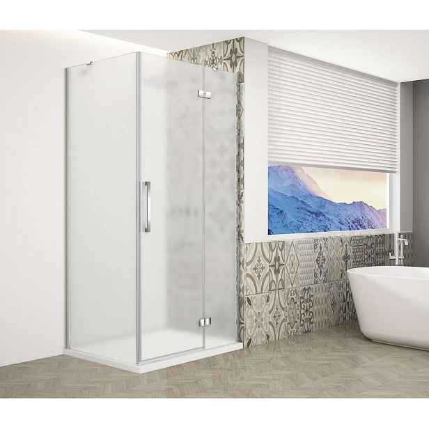 Gelco Trinity - Sprchový kout 100x120 cm, pravé, matné sklo/chrom GT5612-10MR-CH