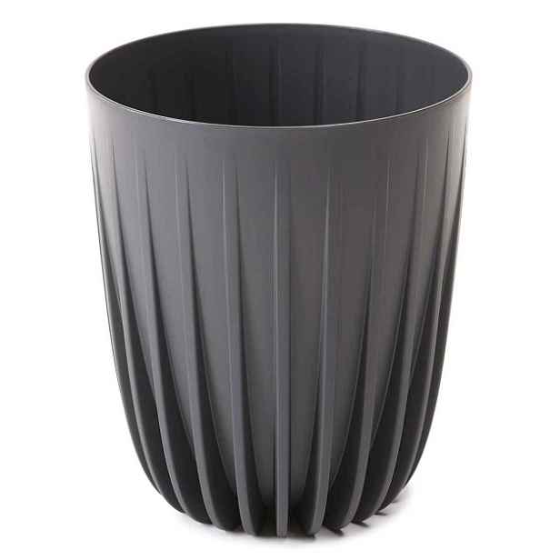HowHomely Květináč STRIPPED ECO V 30 cm antracitový