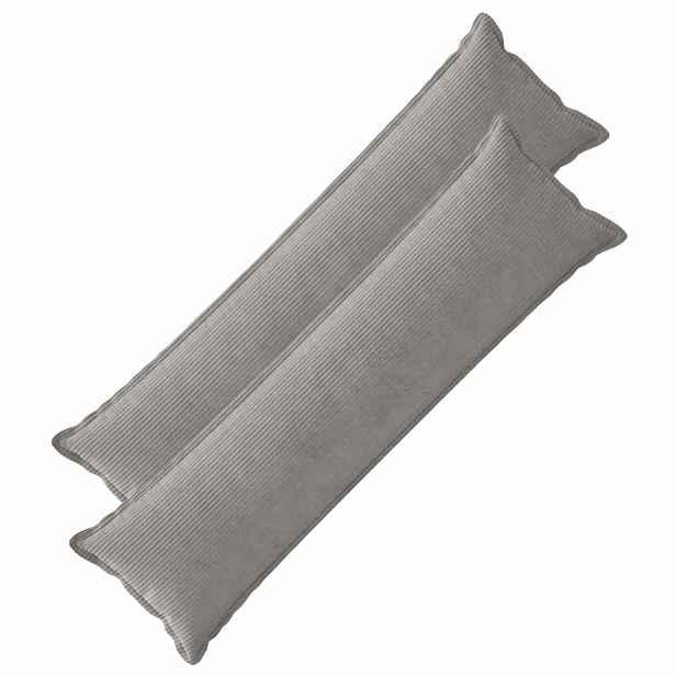 vidaXL Povlak na polštář 2 ks HOUTEN Světle šedá 40 x 145 cm manšestr