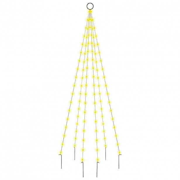 vidaXL Vánoční stromek na stožár 108 teple bílých LED diod 180 cm