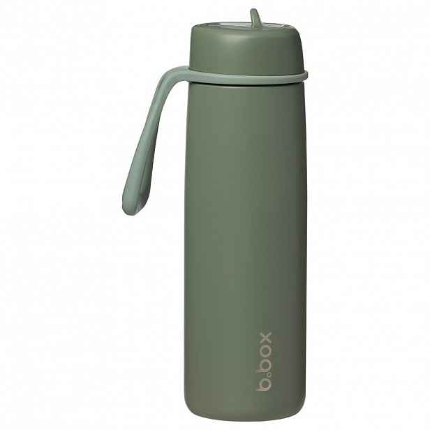 b.box Nerezová termolahev s brčkem 690 ml varianta: olive