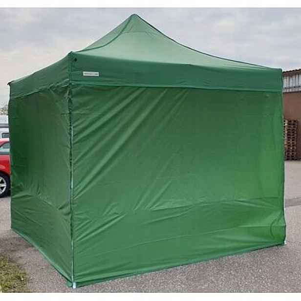 Nůžkový Párty stan 2x2m Alu Standard 4ks plné bočnice Zelená