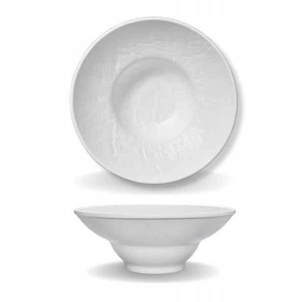 Talíř hluboký Wilmax kulatý bílý matný porcelán 22,5 cm 1100 ml