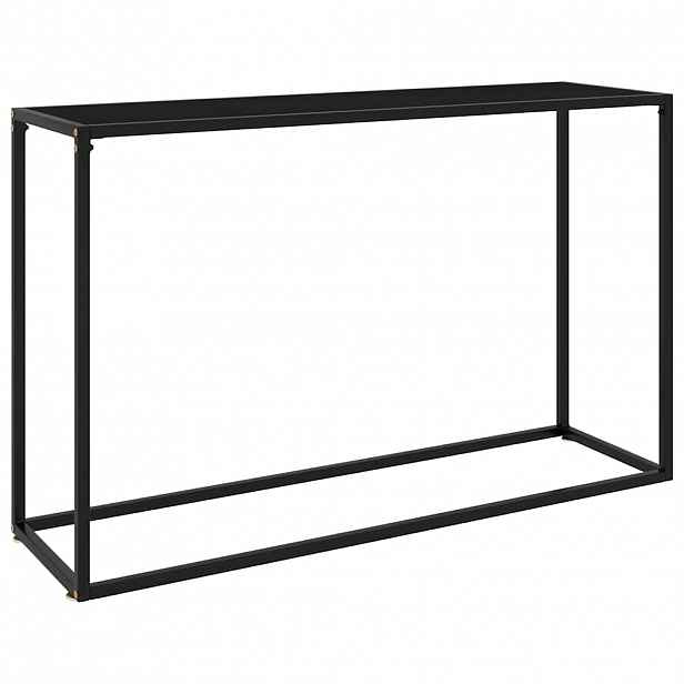 vidaXL Konzolový stolek černý 120 x 35 x 75 cm tvrzené sklo