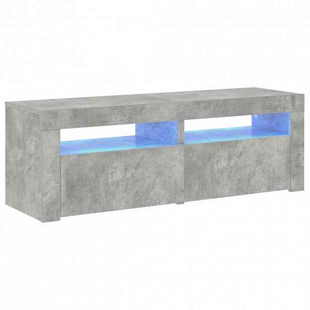 vidaXL TV skříňka s LED osvětlením betonově šedá 120 x 35 x 40 cm