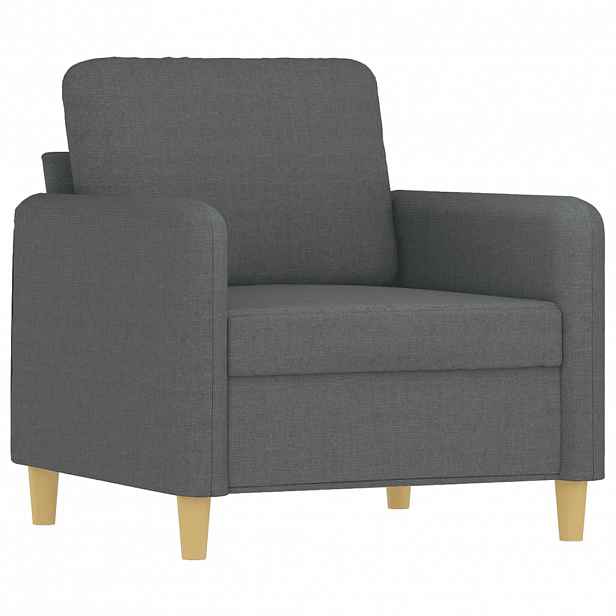 vidaXL Křeslo tmavě šedé 60 cm textil