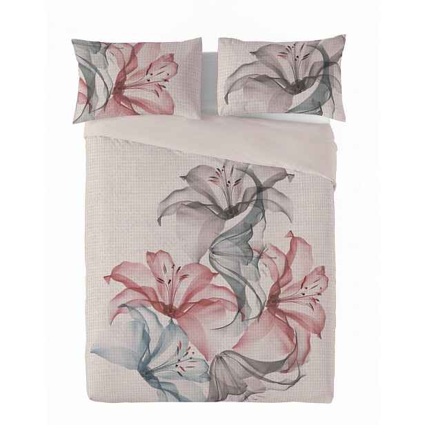 Povlečení Lněná Linen Tisk 220x200 Lilie 02