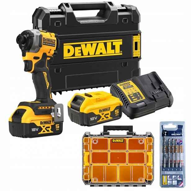 rázový utahovák 1/4' 2x5,0Ah, 18V DeWalt [DCF850P2T-QW] dárek