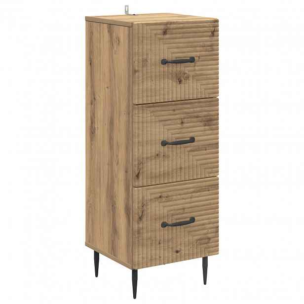 vidaXL Skříň se zásuvkami 33 x 34,5 x 89,5 cm Kompozitní dřevo