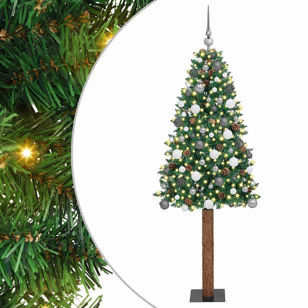 vidaXL Úzký vánoční stromeček Zelená 210 cm