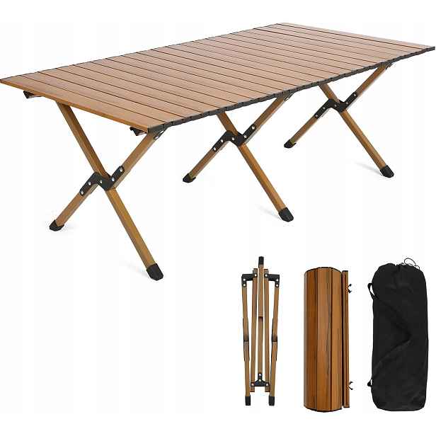 Hausprofi Skládací Kempingový Stůl allu 116x60 CM Přenosný, do 100 kg.