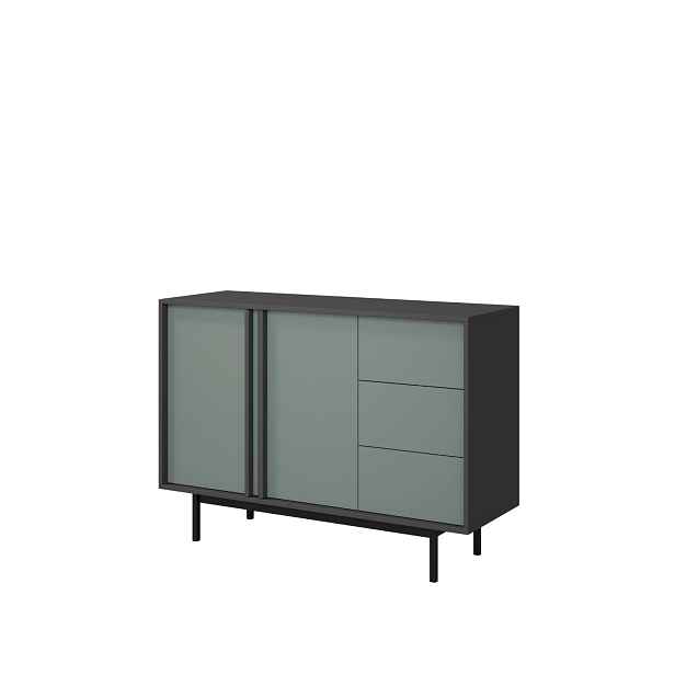 Komoda se zásuvkami 120 cm na nožičkách (Reg7 Alsy antracit/aloe)
