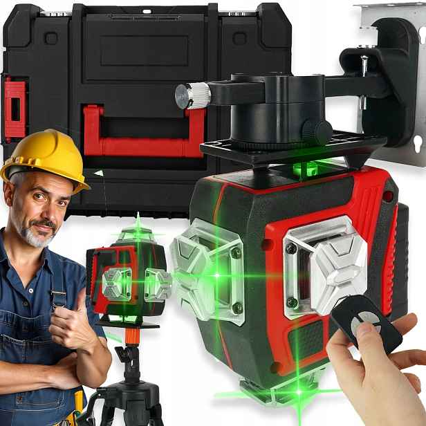 Laserová Vodováha 360 Hilda 4D Pro 16 Rovinných Linií, Křížový Laser