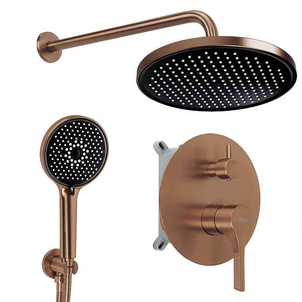 Sprchový Set Pod Omítku Rea Maxim Kartáčovaná Měď Premium Box