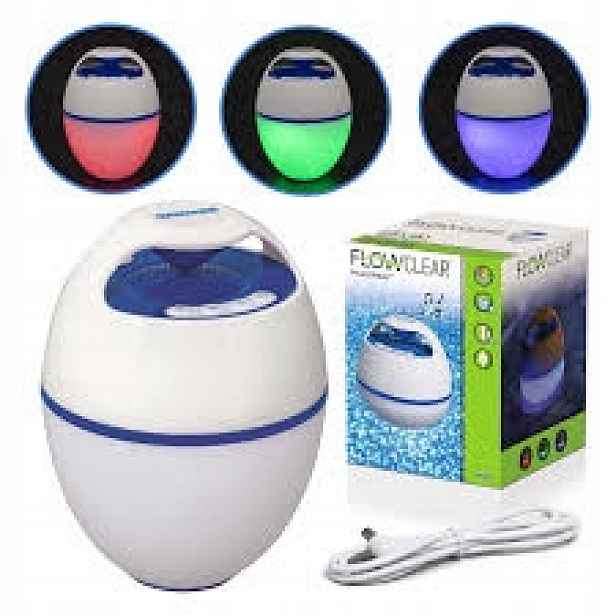 Voděodolný plovoucí Bluetooth reproduktor Led světlo do bazénu Jacuzzi 58700