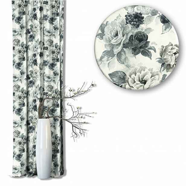 Závěs Samet Deco Tisk Magic Flowers Na Pásce Univerzální 140 x 160 cm