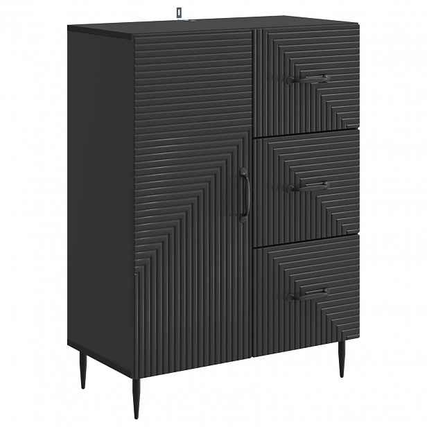 vidaXL Servírovací skříň Černá 66 x 34,5 x 89,5 cm Kompozitní dřevo