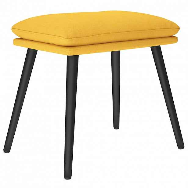 vidaXL Podnožka hořčicově žlutá 45 x 29,5 x 35 cm textil