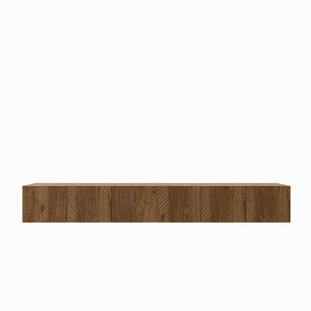 MASSENO ZÁVĚSNÝ TV STOLEK CAVA, 300/41/40 cm, dub Artisan /, dekor dub