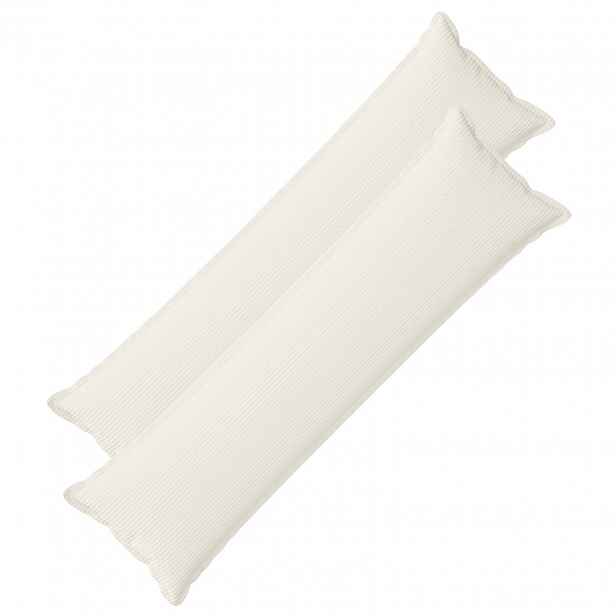 vidaXL Povlak na polštář 2 ks HOUTEN Krémová 40 x 145 cm manšestr