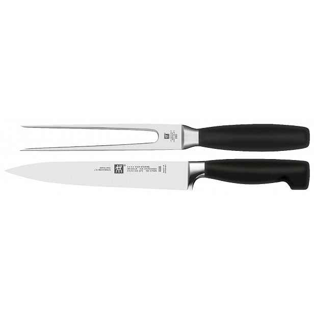 Zwilling Four Star set na porcování masa: plátkovací nůž + vidlička na maso 1002226