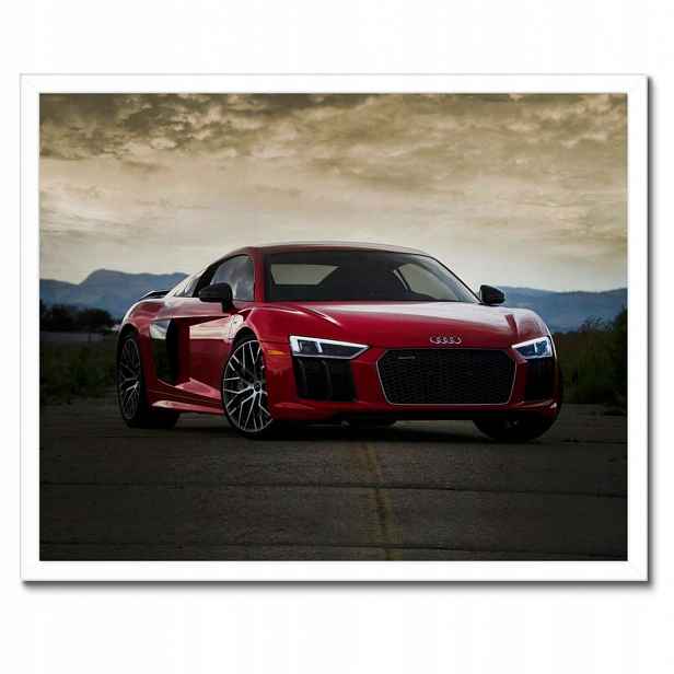 Plakáty v rámu 50x40 Červené Audi Auto
