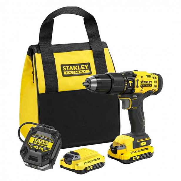 Stanley - 18V AKU vrtací šroubovák, 2x aku 1,5 Ah Li-Ion, nabíječka SFMCD700C2S-QW