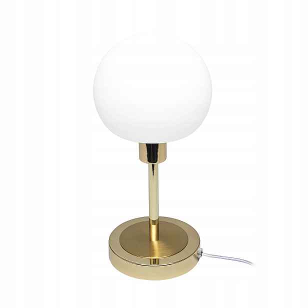 Stolní lampa Italux Cave Led 4.8W zlatá skleněná bílá koule 3000K