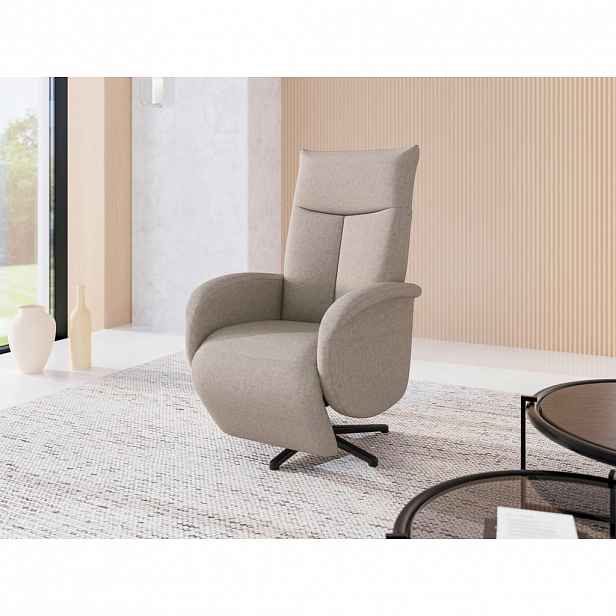 Sit & More RELAXAČNÍ KŘESLO, textil, šedohnědá