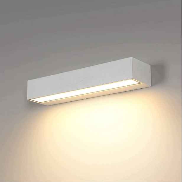 Kinkiet Zewnetrzny Biały Lampa Scienna Led Nowoczesna Ogród 3000K 16W IP65