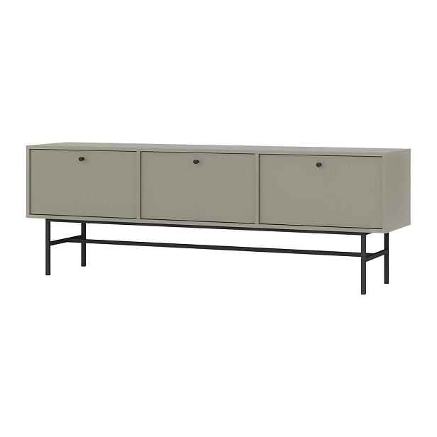 MASSENO TV STOLEK TORINO, 180x40,8x62,5 cm se 3 dvířky, světle zelený