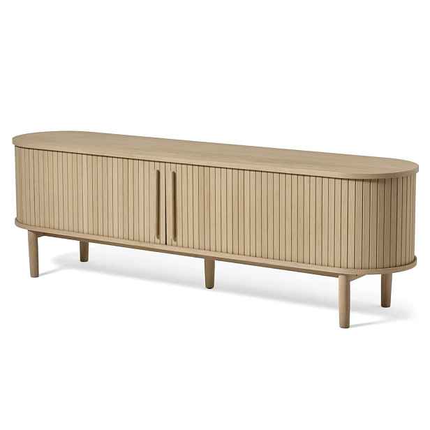 TV stolek v dekoru dubu v přírodní barvě 180x56x40 cm Meta – Unique Furniture