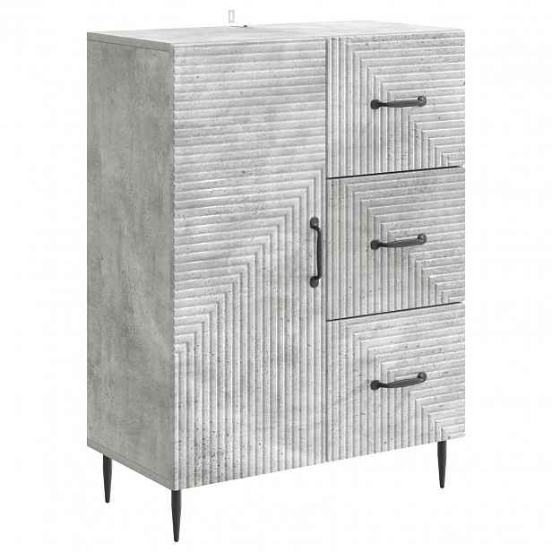 vidaXL Servírovací skříň se zásuvkou Betonově šedá 66 x 34,5 x 89,5 cm